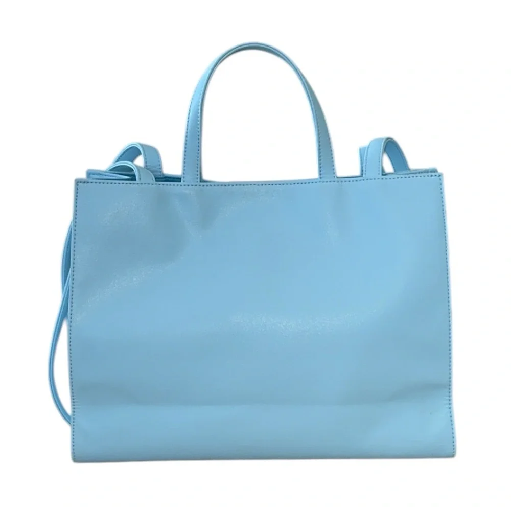 Telfar Pool Blue Medium Shopping‎ Crossbody Top Handle Tote Bag